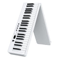 Wersi Teclado de piano electrónico portátil plegable de 88 teclas para principiantes que practican piano, enchufe CN, USB White, USB Black