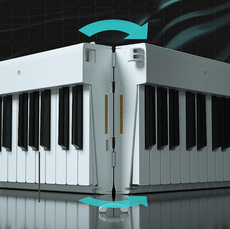 Wersi Teclado de piano electrónico portátil plegable de 88 teclas para principiantes que practican piano, enchufe CN, USB White, USB Black