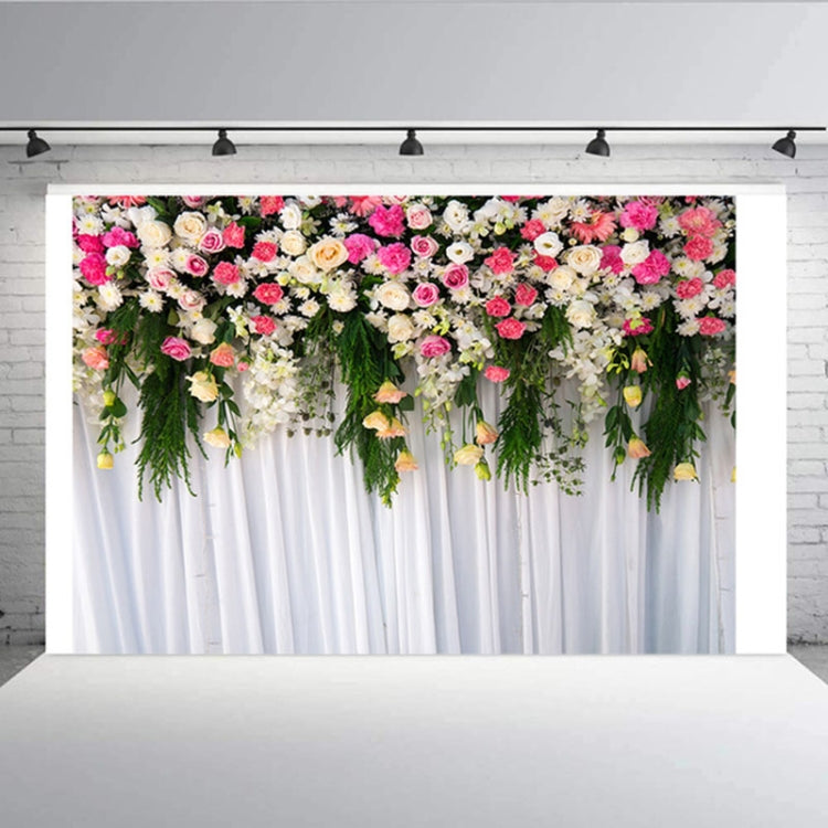 Tela de fondo para fotografía, arreglo de fiesta temática de boda, simulación de pared de flores de 2,1 m x 1,5 m