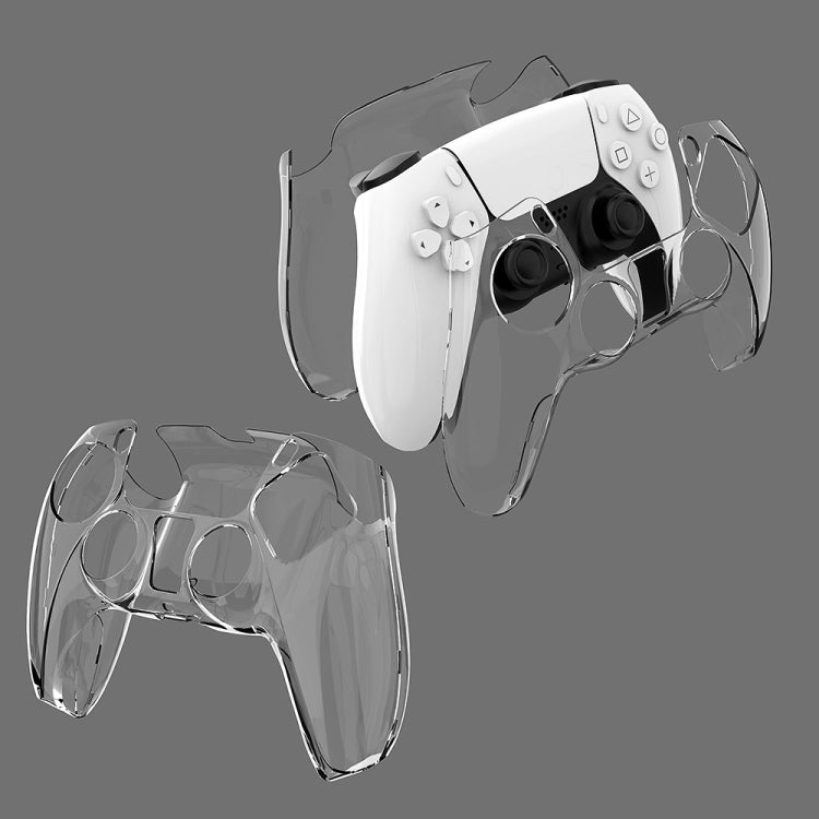 KJH PS5-002 controlador de juego carcasa de cristal controlador inalámbrico cubierta protectora PC carcasa dura protectora transparente para PS5