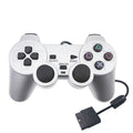 Gamepad con cable Dual Motor Vibration Silver Fuel Injection Gamepad adecuado para PS2, For PS2