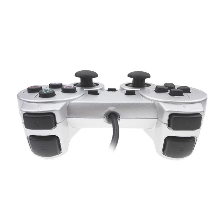 Gamepad con cable Dual Motor Vibration Silver Fuel Injection Gamepad adecuado para PS2, For PS2