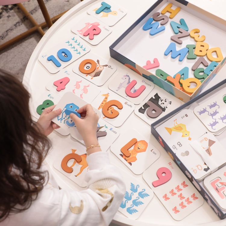 XHN-001 Número Carta Tarjeta cognitiva a juego Rompecabezas 3D de doble cara Rompecabezas para niños Juguete de educación temprana, XHN-001 Double-Sided 3D Puzzle