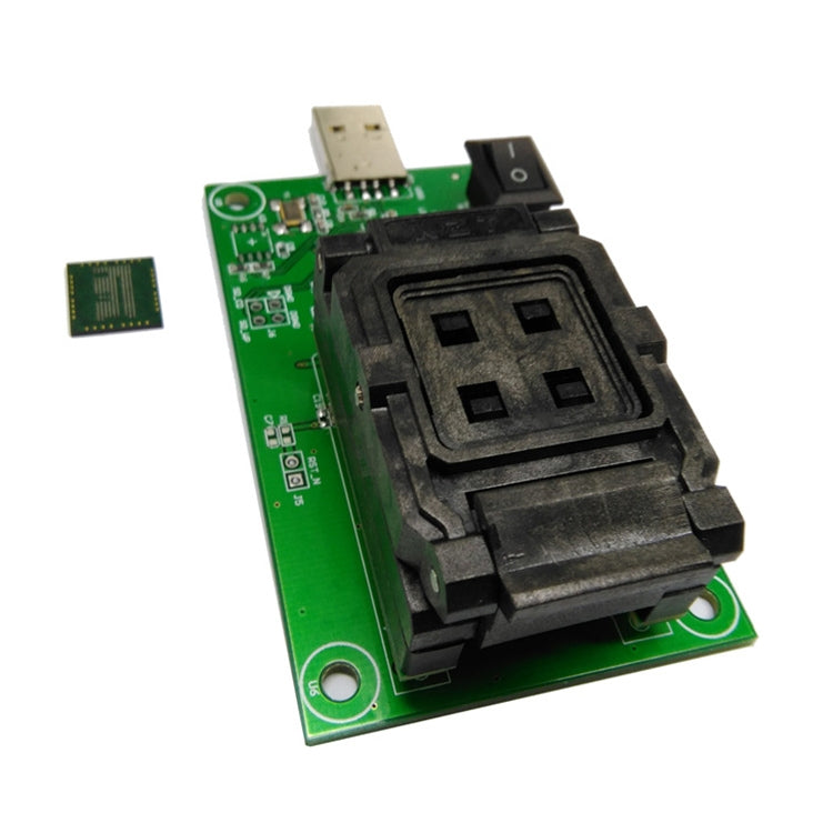 EMCP162/168, metralla abatible a toma de prueba USB, toma de programación EMCP, toma de lectura y escritura de fuente de teléfono móvil
