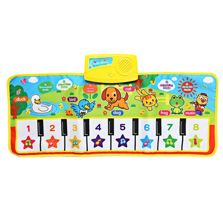 Piano Musical toque alfombra niños educación temprana música teclado Playmat, 73x28cm