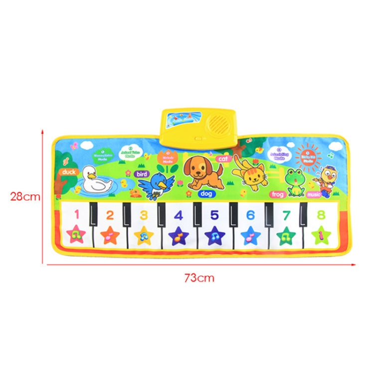 Piano Musical toque alfombra niños educación temprana música teclado Playmat, 73x28cm