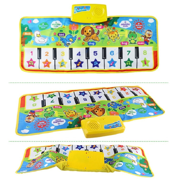 Piano Musical toque alfombra niños educación temprana música teclado Playmat, 73x28cm