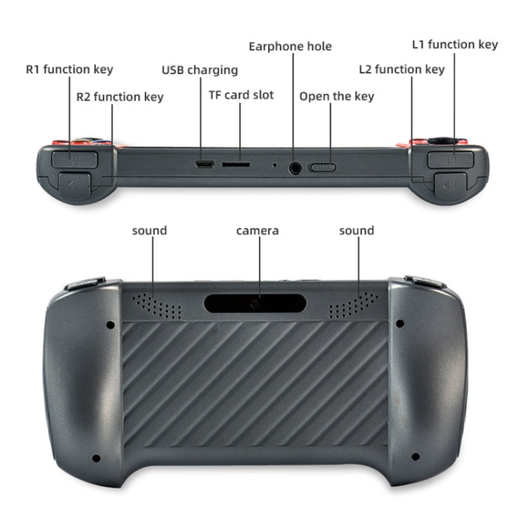 X19 Plus Consola de juegos portátil con pantalla de 5,1 pulgadas Soporte de memoria 8G Expansión de tarjeta TF y salida AV, X19 Plus / Red+Yellow, X19 Plus / Red, X19 Plus / Red+Blue