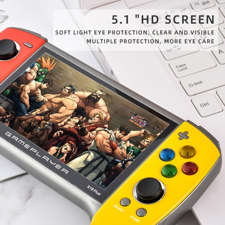 X19 Plus Consola de juegos portátil con pantalla de 5,1 pulgadas Soporte de memoria 8G Expansión de tarjeta TF y salida AV, X19 Plus / Red+Yellow, X19 Plus / Red, X19 Plus / Red+Blue