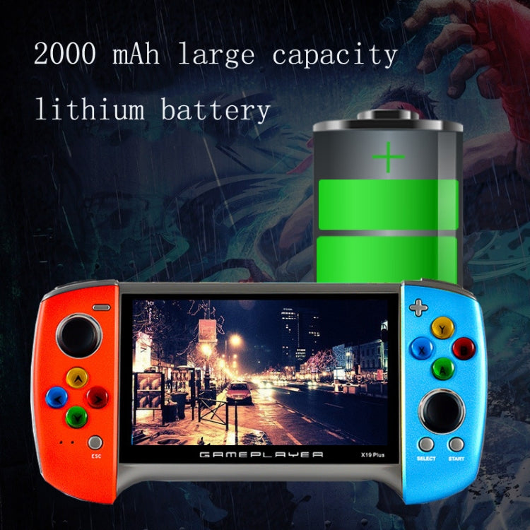 X19 Plus Consola de juegos portátil con pantalla de 5,1 pulgadas Soporte de memoria 8G Expansión de tarjeta TF y salida AV, X19 Plus / Red+Yellow, X19 Plus / Red, X19 Plus / Red+Blue