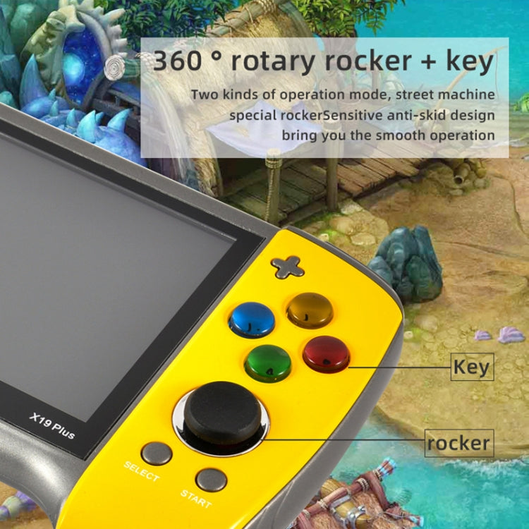 X19 Plus Consola de juegos portátil con pantalla de 5,1 pulgadas Soporte de memoria 8G Expansión de tarjeta TF y salida AV, X19 Plus / Red+Yellow, X19 Plus / Red, X19 Plus / Red+Blue