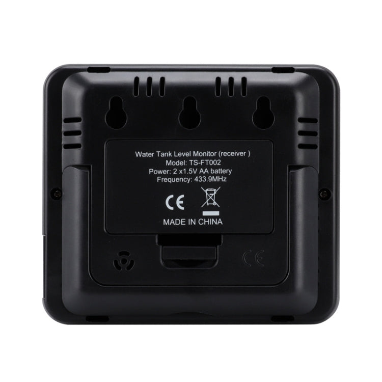 TS-FT002 Indicador de nivel de tanque de agua electrónico ultrasónico multifuncional con termómetro de temperatura interior Pantalla de reloj Indicador de nivel de agua, TS-FT002