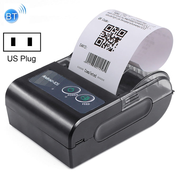 Impresora térmica portátil Bluetooth 58HB6, máquina de recibos para llevar, admite impresión en varios idiomas y símbolos/imágenes, US Plug (English ), EU Plug (English ), EU Plug (Brazilian Portuguese ), UK Plug (English), US Plug (Traditional Chinese...