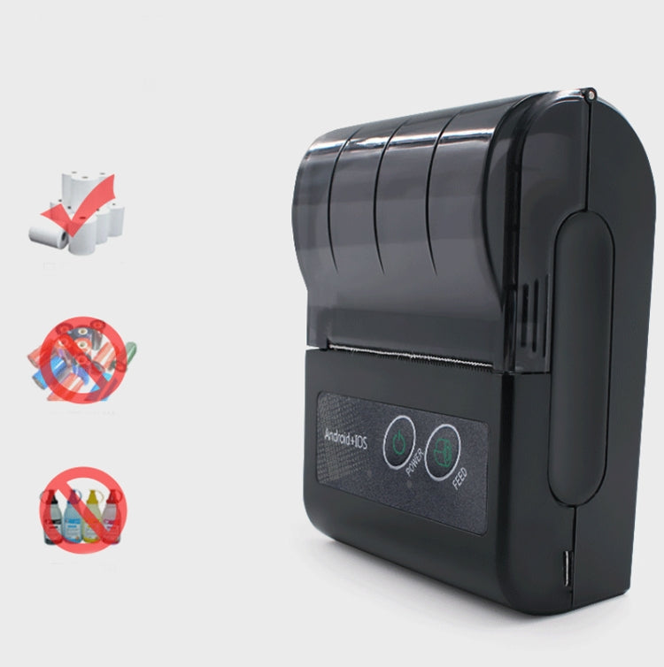 Impresora térmica portátil Bluetooth 58HB6, máquina de recibos para llevar, admite impresión en varios idiomas y símbolos/imágenes, US Plug (English ), EU Plug (English ), EU Plug (Brazilian Portuguese ), UK Plug (English), US Plug (Traditional Chinese...