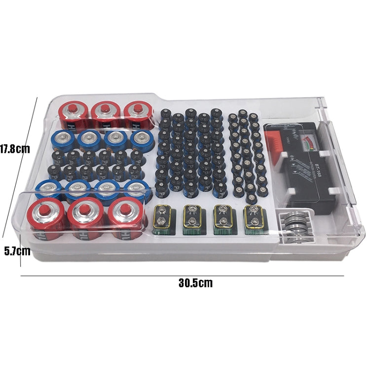 Caja de almacenamiento de batería JK-19070823 con probador de capacidad de batería