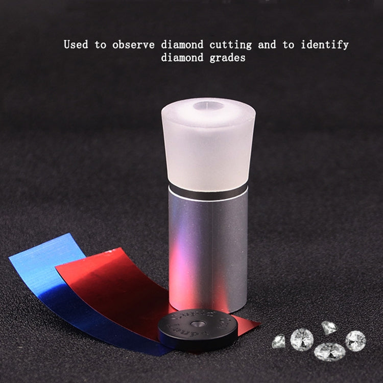 2 uds espejo de corte de Metal joyería herramienta de identificación de diamantes lupa 10 veces instrumento de diamante anillo de diamante observador