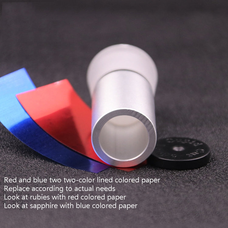 2 uds espejo de corte de Metal joyería herramienta de identificación de diamantes lupa 10 veces instrumento de diamante anillo de diamante observador
