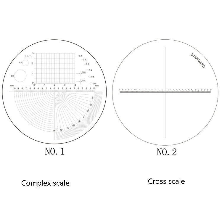 8 Luces LED 3 Grupos De Vidrio Óptico HD Con Escala Lupa 10 Veces, Complex Scale Board, Cross Scale Board