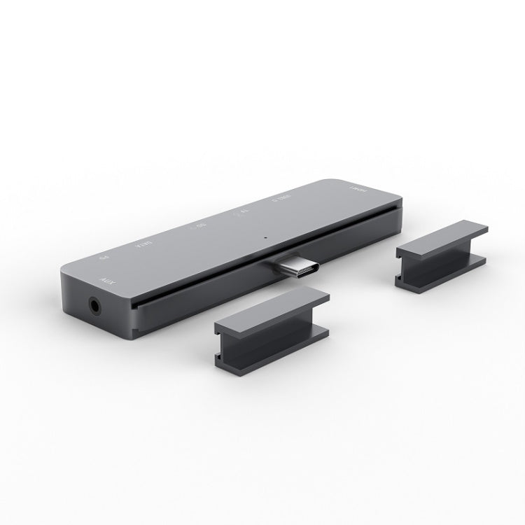 300A 7 en 1 USB3.0x1 + HDMIx1 + PD Portx1 + Type-Cx1 + SD/TF + 3,5 mm Portx1 Adaptador HUB de extensión multifuncional para iPad Pro