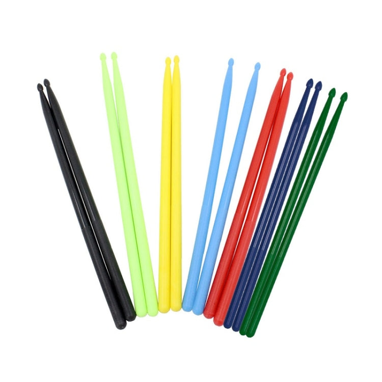 2 PCS Baquetas Kits de batería Accesorios Baquetas de nailon, Yellow, Light Blue, Black, Light Green, Red, Navy Blue, Dark Green