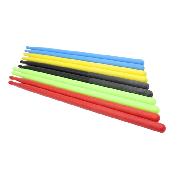2 PCS Baquetas Kits de batería Accesorios Baquetas de nailon, Yellow, Light Blue, Black, Light Green, Red, Navy Blue, Dark Green