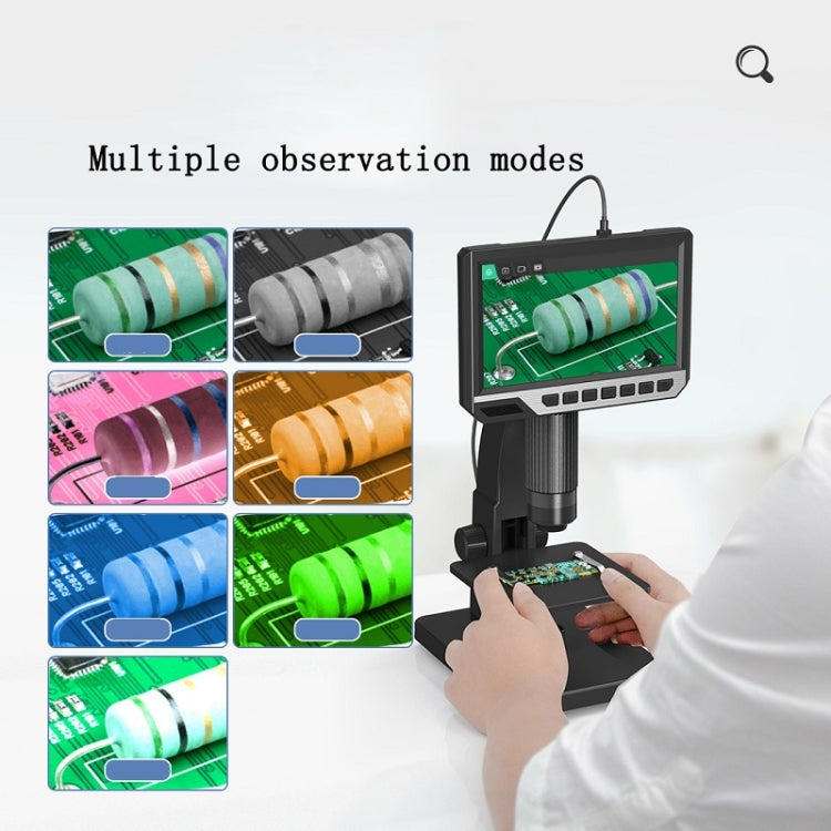 2000X lupa digital electrónica del microscopio de observación de la célula microbiana de 7 pulgadas