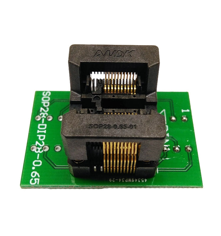 SSOP20 TSSOP20 OTS-28-0.65-01 Enchufe adaptador de pin de contacto dual chapado en oro con chip