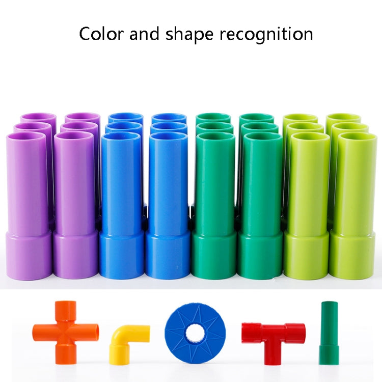 Los bloques huecos plásticos educativos del tubo de los niños ensamblaron el juguete 72 PC/sistema, Plastic Pipe Building Blocks