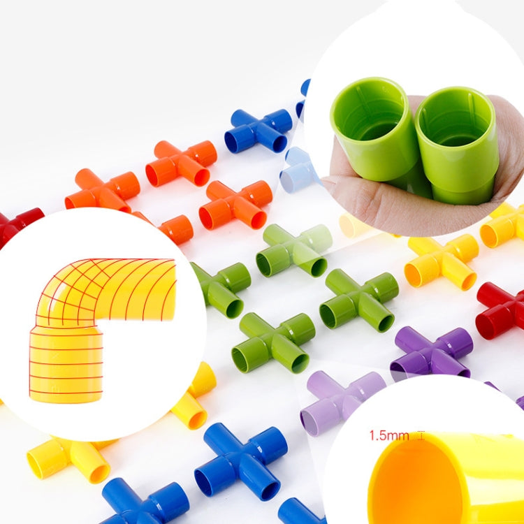 Los bloques huecos plásticos educativos del tubo de los niños ensamblaron el juguete 72 PC/sistema, Plastic Pipe Building Blocks