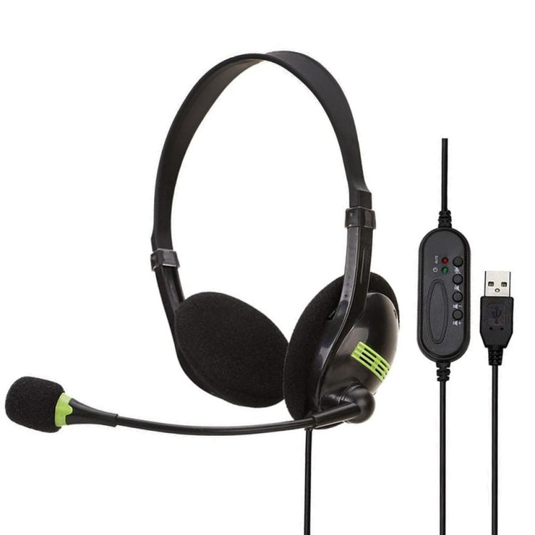 Interfaz USB para computadora Auriculares Aviación Auriculares con micrófono