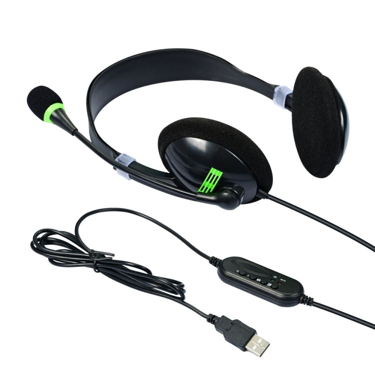 Interfaz USB para computadora Auriculares Aviación Auriculares con micrófono