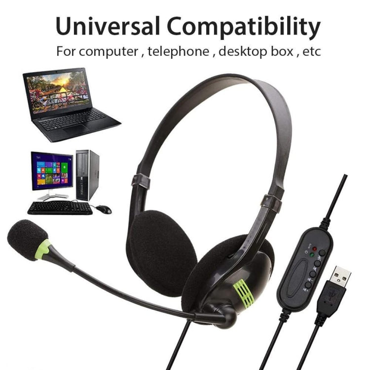 Interfaz USB para computadora Auriculares Aviación Auriculares con micrófono