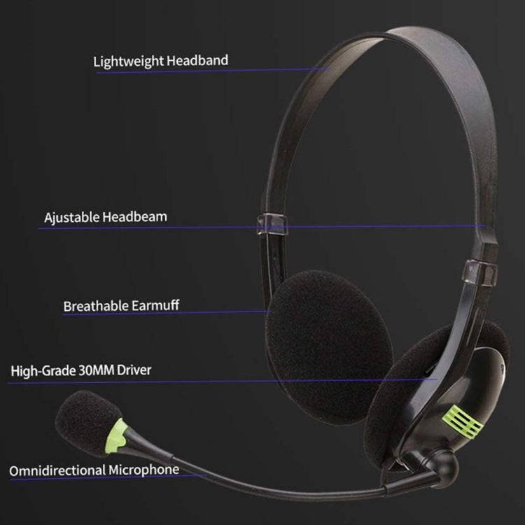 Interfaz USB para computadora Auriculares Aviación Auriculares con micrófono