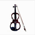 YS030 Violín electrónico manual de madera 4/4 para principiantes, con bolsa, Rojo de vino, Blanco, Negro