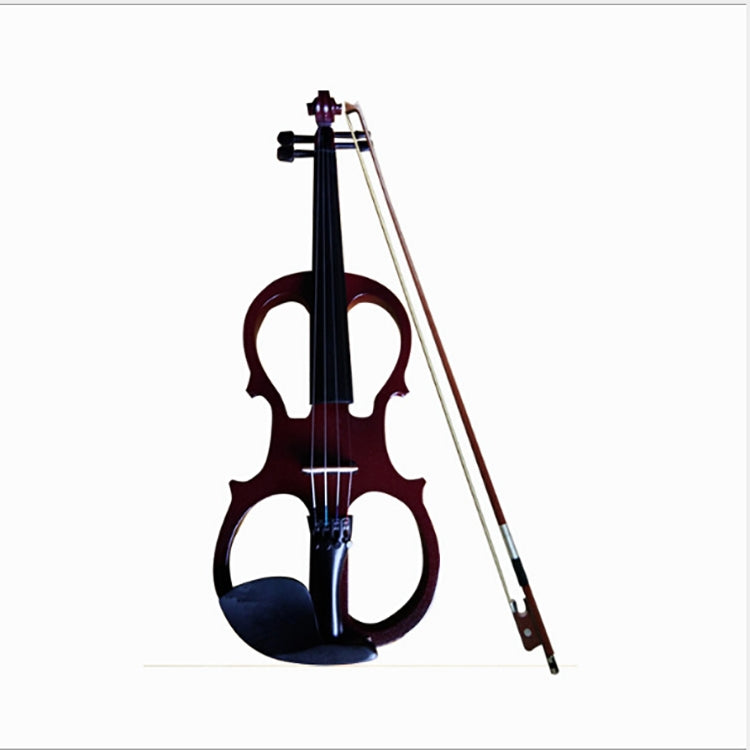 YS030 Violín electrónico manual de madera 4/4 para principiantes, con bolsa, Rojo de vino, Blanco, Negro