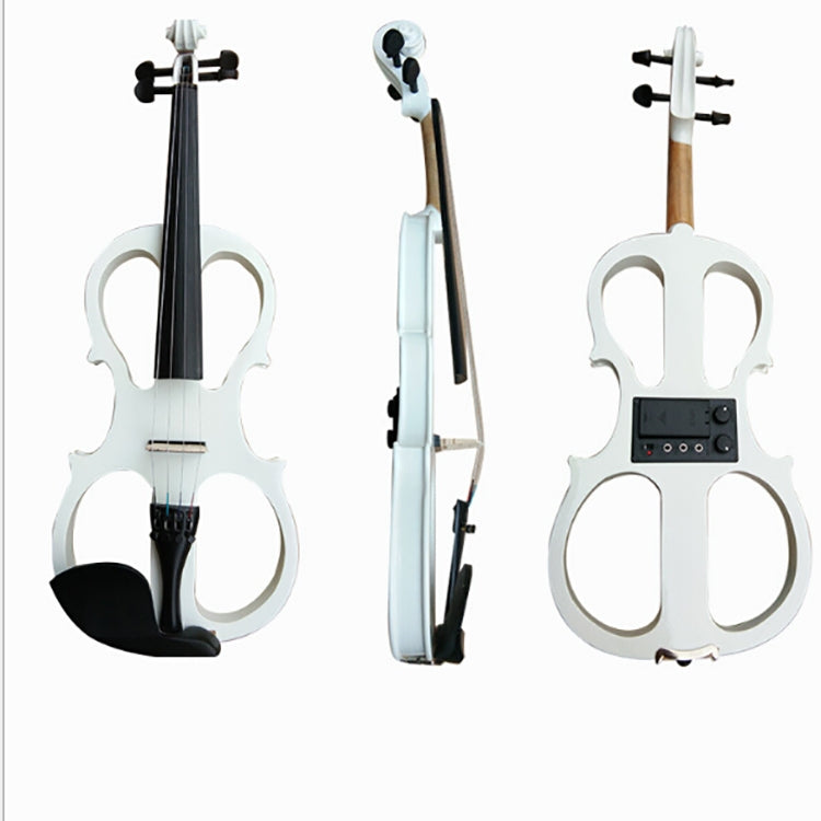YS030 Violín electrónico manual de madera 4/4 para principiantes, con bolsa, Rojo de vino, Blanco, Negro