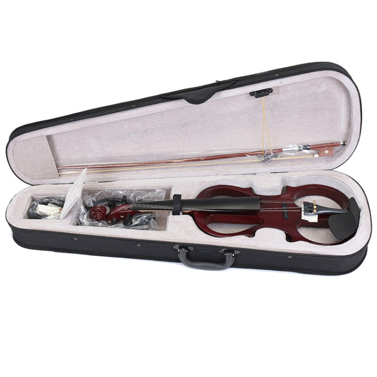 YS030 Violín electrónico manual de madera 4/4 para principiantes, con bolsa, Rojo de vino, Blanco, Negro