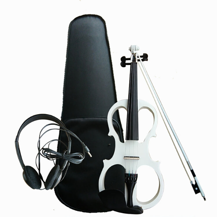 YS030 Violín electrónico manual de madera 4/4 para principiantes, con bolsa, Rojo de vino, Blanco, Negro