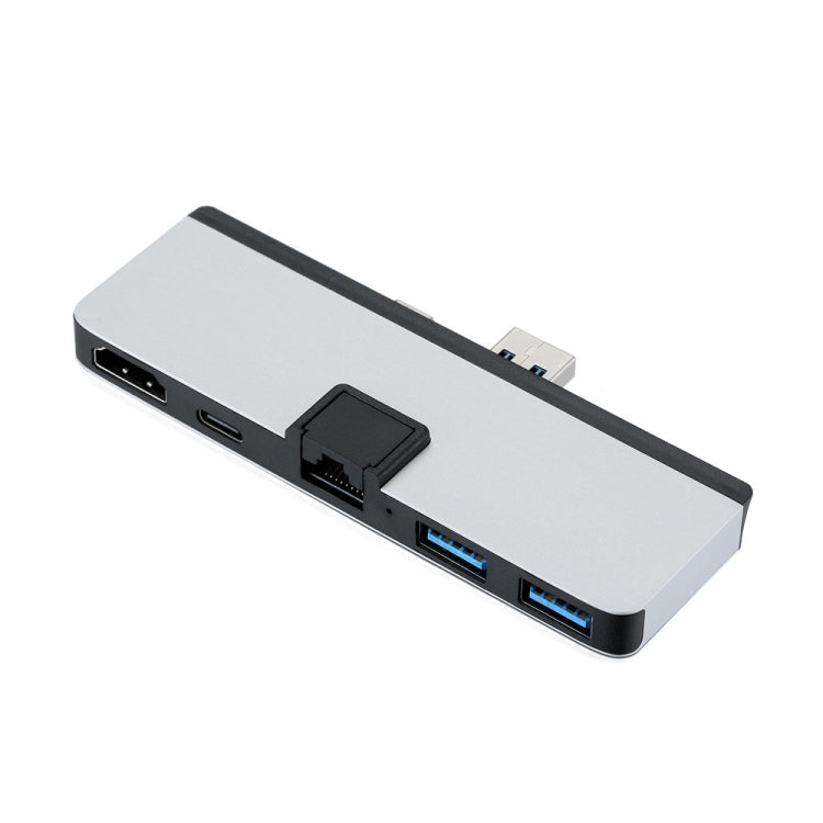 Cabledeconn T0409 Convertidor de interfaz de cable de red de estación de acoplamiento HUB USB 3.0 multifuncional, For Microsoft Surface Pro 7, For Microsoft Surface pro X, For Microsoft Surface Go 1 / 2, For Surface Pro 4 / 5 / 6                       ...