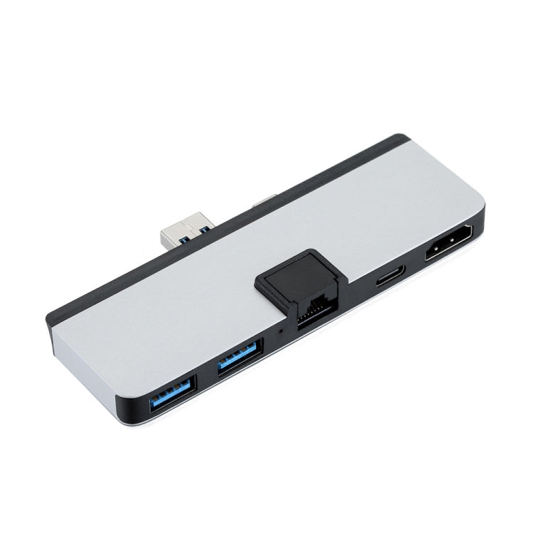 Cabledeconn T0409 Convertidor de interfaz de cable de red de estación de acoplamiento HUB USB 3.0 multifuncional, For Microsoft Surface Pro 7, For Microsoft Surface pro X, For Microsoft Surface Go 1 / 2, For Surface Pro 4 / 5 / 6                       ...