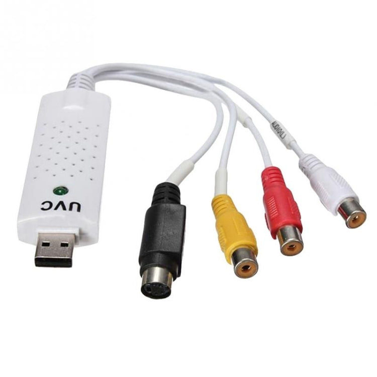 Adaptador de tarjeta de captura de audio y video USB 2.0 portátil VHS a DVD Captura de video para Win7 / Win8 / XP / Vista, unidad libre