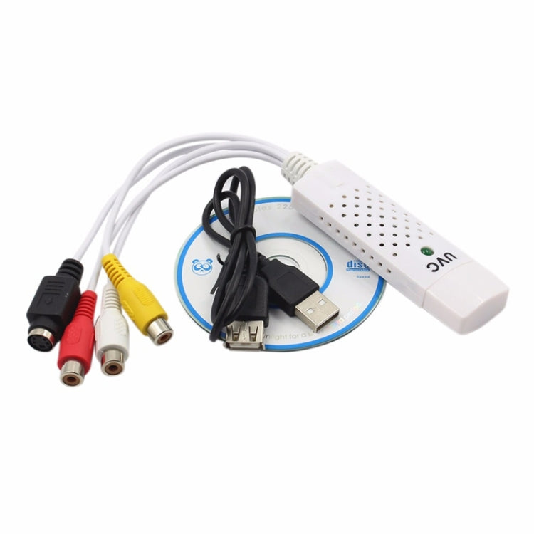 Adaptador de tarjeta de captura de audio y video USB 2.0 portátil VHS a DVD Captura de video para Win7 / Win8 / XP / Vista, unidad libre