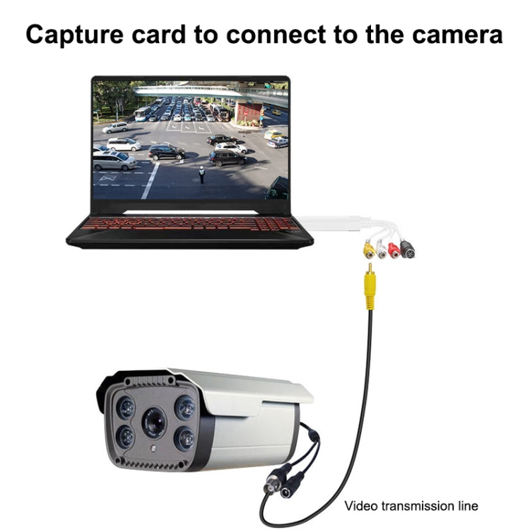 Adaptador de tarjeta de captura de audio y video USB 2.0 portátil VHS a DVD Captura de video para Win7 / Win8 / XP / Vista, unidad libre