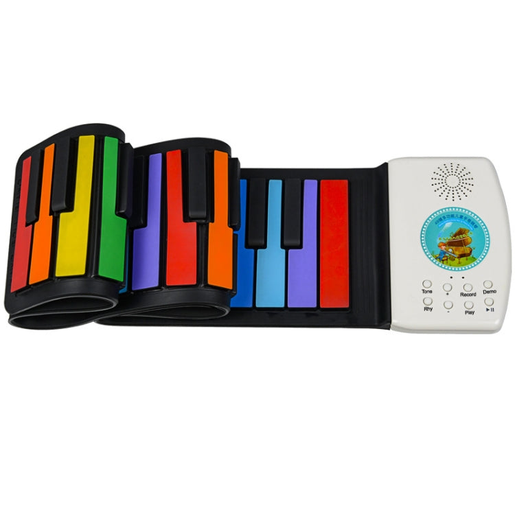 HUA008-49 Piano plegable enrollado a mano de 49 teclas Piano de color para niños, 49-Key