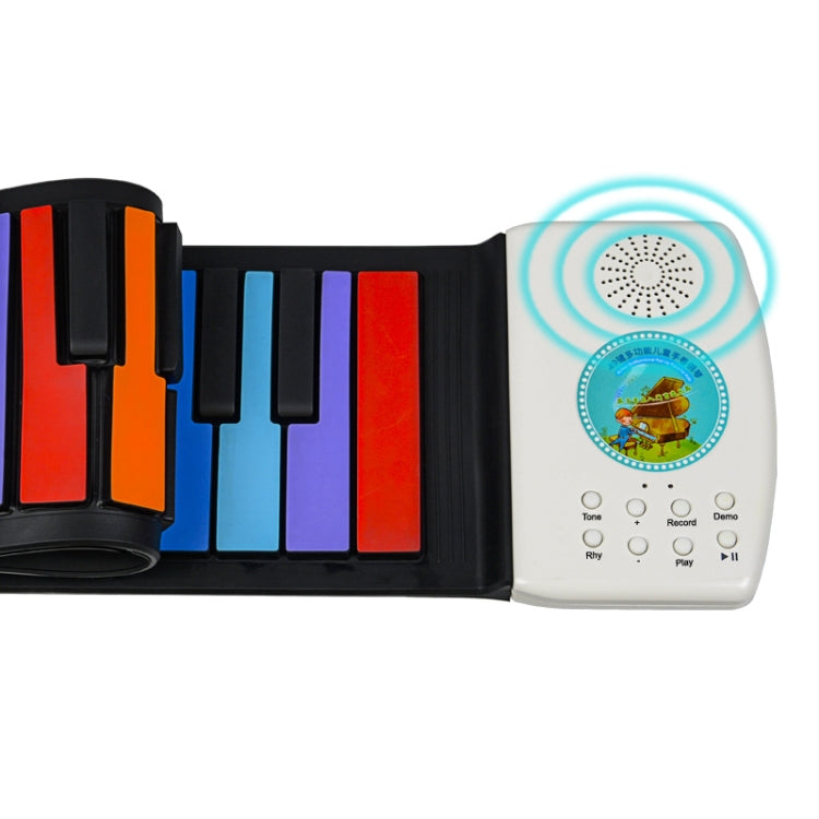 HUA008-49 Piano plegable enrollado a mano de 49 teclas Piano de color para niños, 49-Key