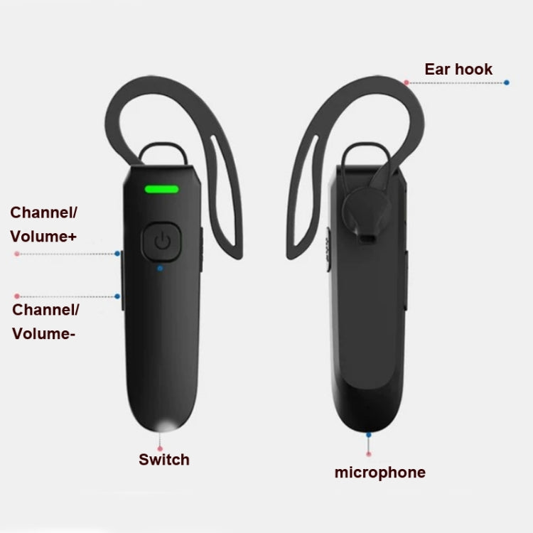 A08 Mini gancho para la oreja Walkie Talkie inalámbrico Mini Walkie Talkie para exteriores Walkie Talkie inalámbrico Bluetooth