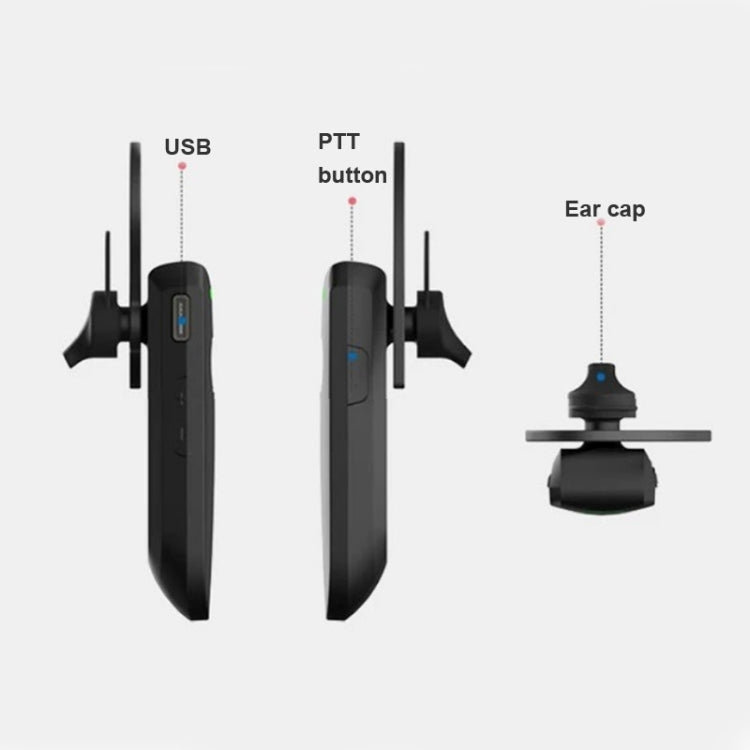 A08 Mini gancho para la oreja Walkie Talkie inalámbrico Mini Walkie Talkie para exteriores Walkie Talkie inalámbrico Bluetooth