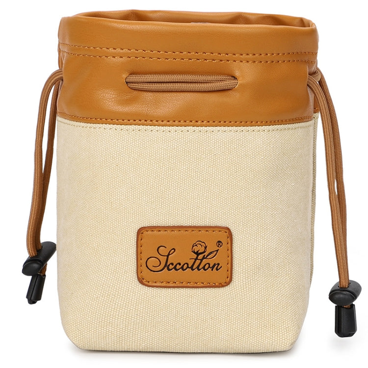 S.C.COTTON Bolsa con forro impermeable protección digital bolsa portátil para lentes SLR bolsa para micro cámara individual bolsa para fotografía, Beige L, Carbon Black L, Gray L, Beige M, Carbon Black M, Gray M, Beige S, Carbon Black S, Gray S