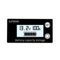 SUPNOVA DC 8-100V Indicador de capacidad de batería Voltímetro Medidor de voltaje, Estilo:, White, White + Alarm + Temperature, Blue, Blue +Alarm + Temperature