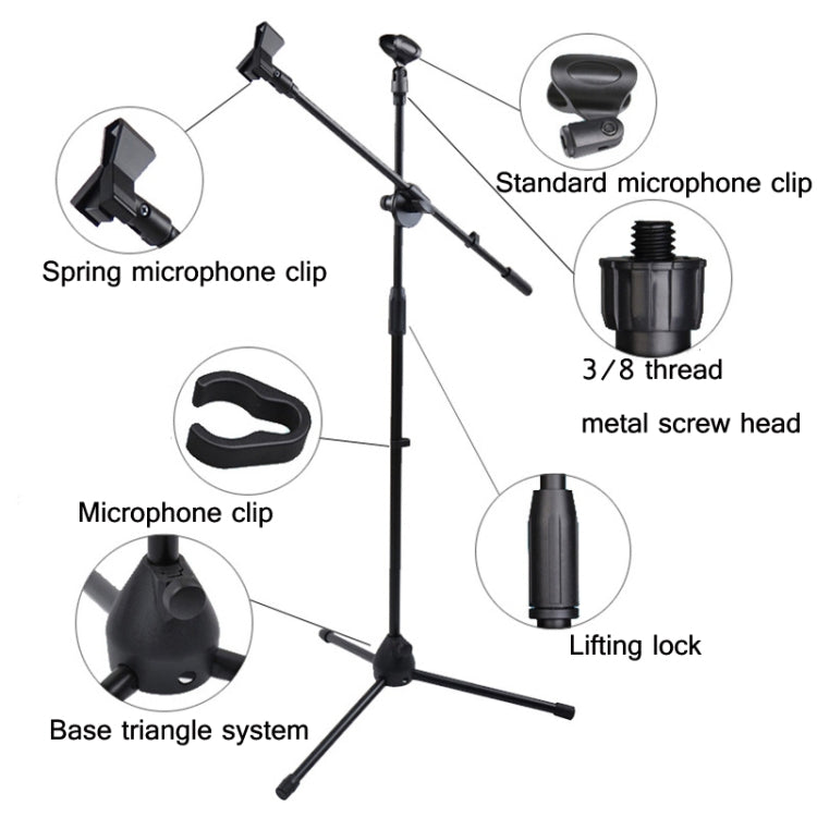 Soporte de elevación para micrófono en vivo, soporte para micrófono de suelo, trípode Vertical para puesta en escena, ML01, ML02, ML03